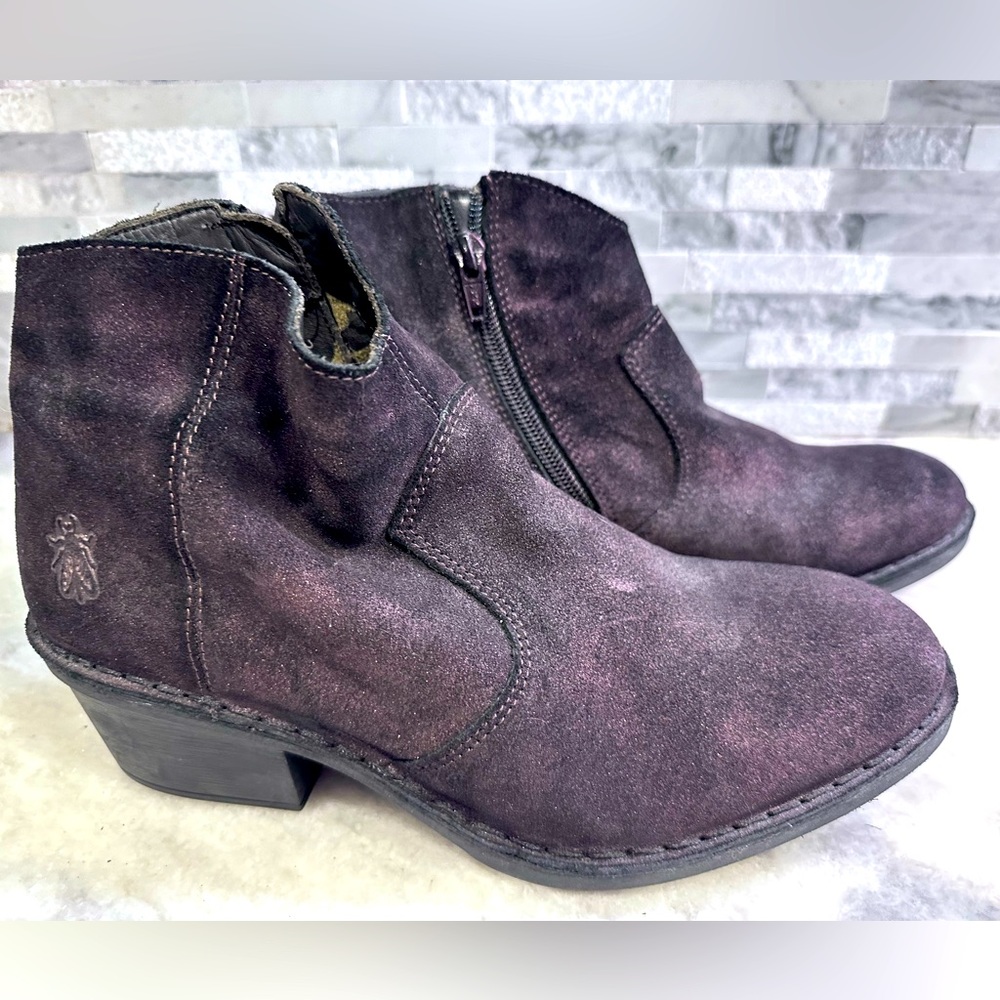 Purple Dari Suede Ankle Boot Size 10